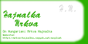 hajnalka mrkva business card